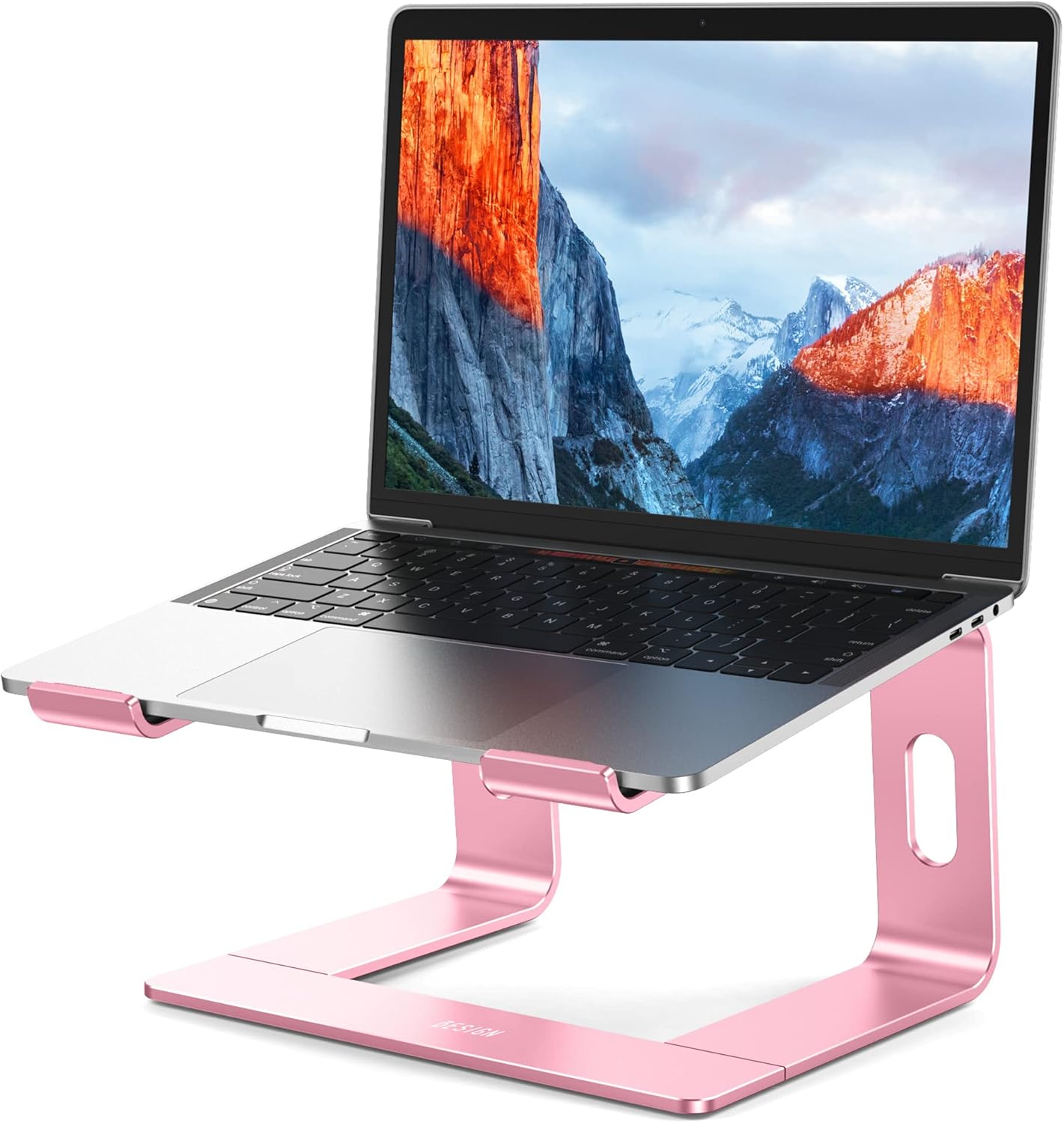 Aluminum Laptop Stand, Ergonomic Detachable Computer Stand, Notebook Riser Compatible with Air, Pro, Dell, HP, Lenovo More 10-15.6" Laptops, Silver