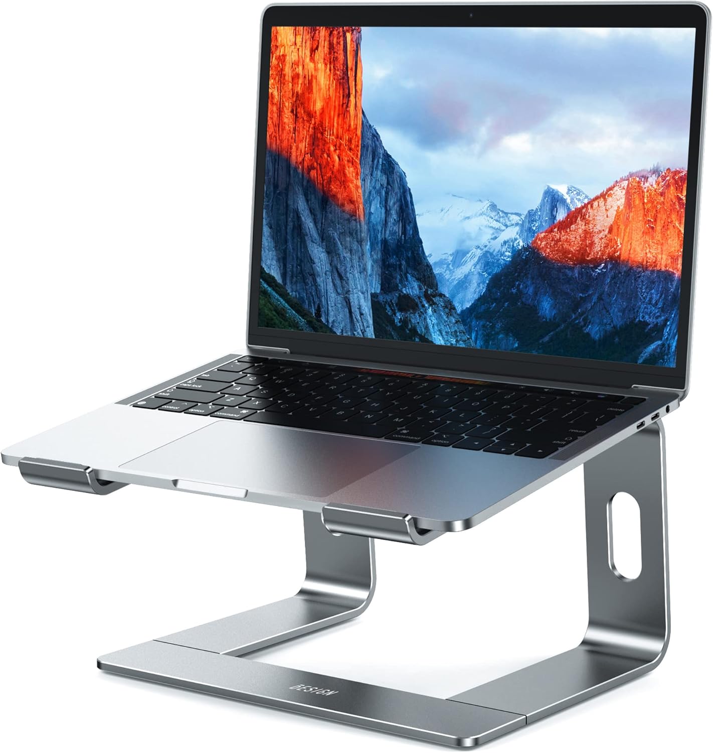 Aluminum Laptop Stand, Ergonomic Detachable Computer Stand, Notebook Riser Compatible with Air, Pro, Dell, HP, Lenovo More 10-15.6" Laptops, Silver