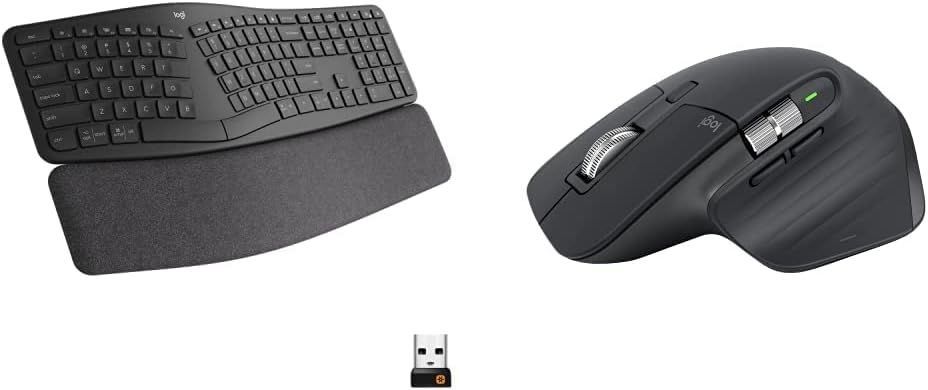 ERGO K860 Wireless Ergonomic Keyboard - Split Keyboard, Wrist Rest, Natural Typing, Stain-Resistant Fabric, Bluetooth and USB Connectivity, Compatible with Windows/Mac, Black