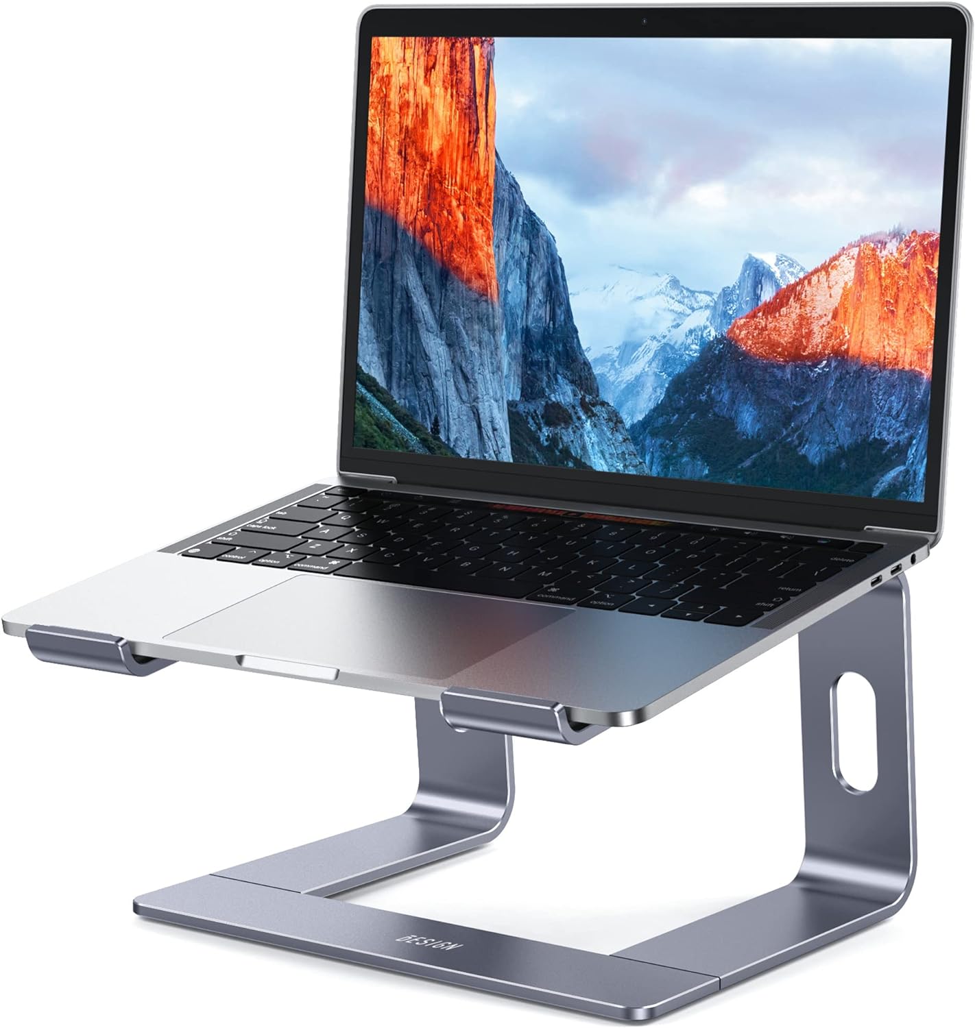 Aluminum Laptop Stand, Ergonomic Detachable Computer Stand, Notebook Riser Compatible with Air, Pro, Dell, HP, Lenovo More 10-15.6" Laptops, Silver