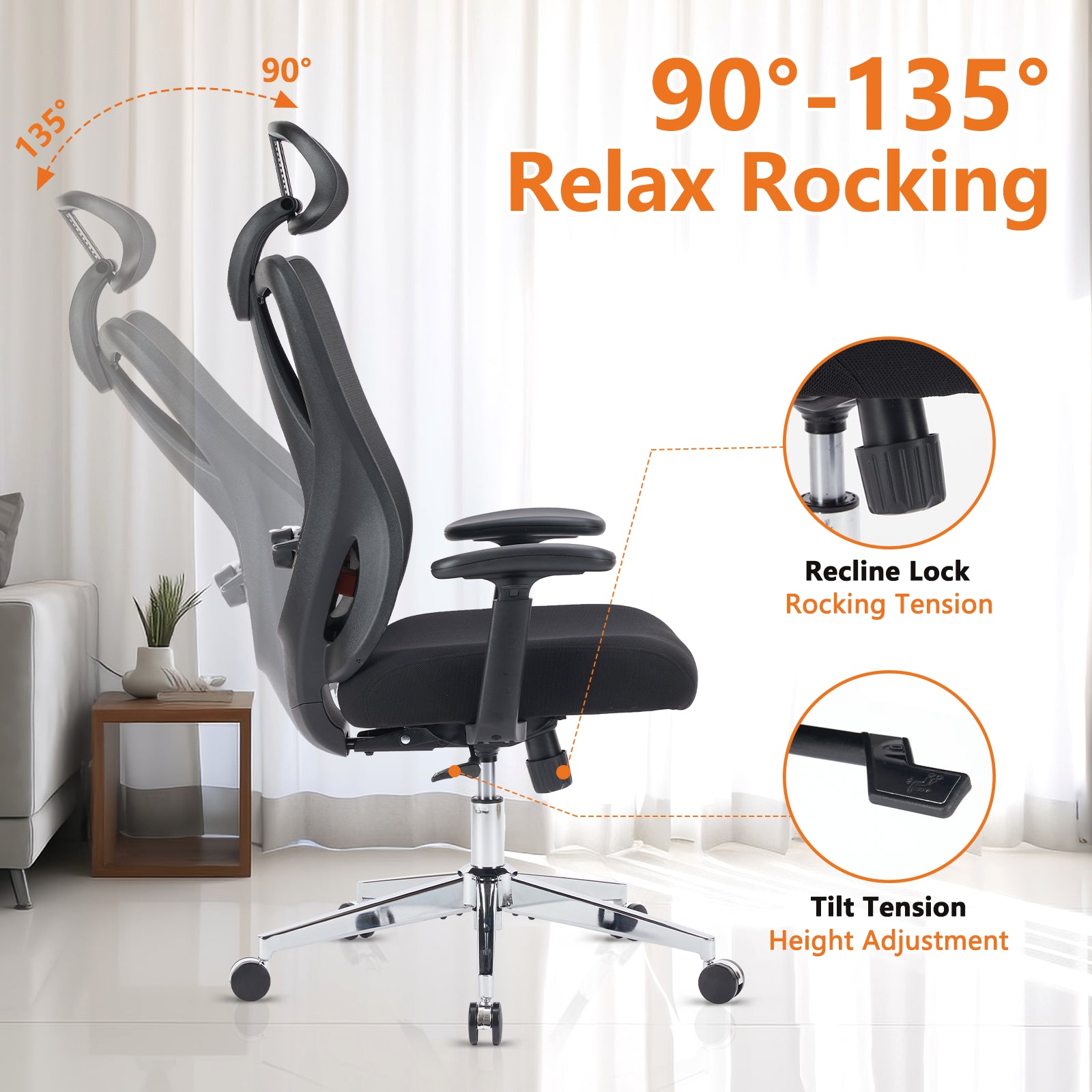 High-back Ergonomic Office Chair